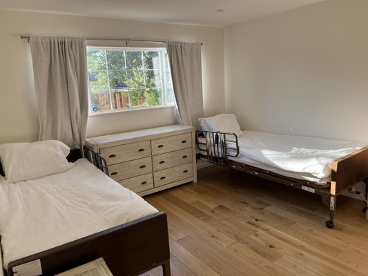 Semi-private bedroom arrangement